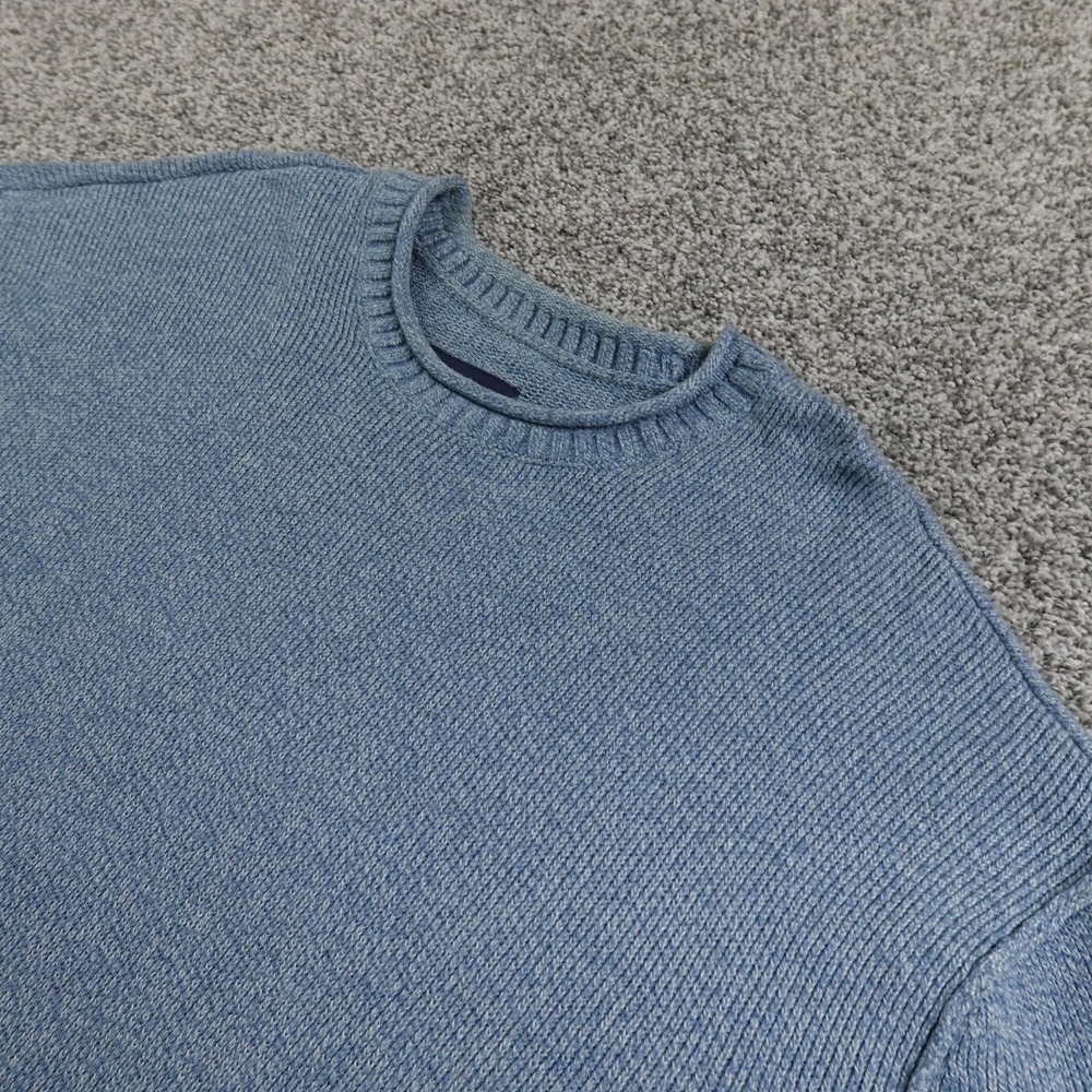 Hollister Sweater Mens XL Blue Heather Knit Roll Neck Crewneck Pullover Soft Top